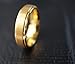 King Will Glory Womens Mens 6mm Matte Brushed Tungsten Carbide Ring 14K Yellow Gold Wedding Band Comfort Fit