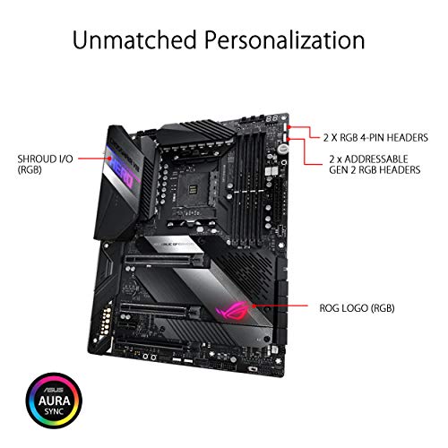 ASUS-ROG-Crosshair-VIII-Hero-Wi-Fi-Placa-Base-de-Gaming-ATX-AMD-X570-con-PCIe-40-Wi-Fi-6-80211ax-Integrado-LAN-a-25-Gbps-USB-32-SATA-M2-ASUS-Node-e-iluminacin-Aura-Sync-RGB