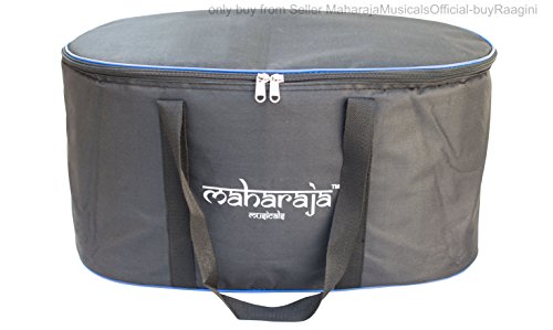 MAHARAJA Basic Tabla Set, Student Tabla Set, Steel Bayan, Dayan with Book, Hammer, Cushions & Cover - Perfect Tablas for Students and Beginners on Budget, Tabla Drums, Indian Hand Drums (PDI-IB)