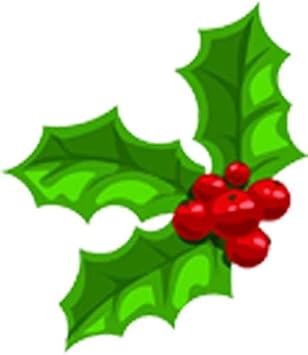 Amazon Com Simple Holiday Christmas Holly Mistletoe Cartoon Vinyl Sticker 8 Tall Holly 1 Arts Crafts Sewing