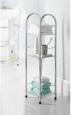 Chrome 3 Tier Bathroom Free Standing Shower Caddy