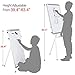 Yaheetech Easel White Boards Magnetic Tripod Whiteboard Portable Dry Erase Board 36x24 inches Flipchart Easel Board Height Adjustable, Stand White Board with Flipchart Hook for Office or Teaching