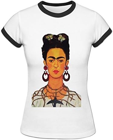 Unlocked Will Women's DIY Frida Kahlo Cotton T Shirt M White