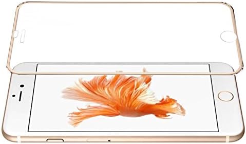 3D Curved Surface Full Coverage Ballistic Tempered Glass Screen Protector with Metal Frame for iPhone 6 Plus / 6s Plus, Gold Edge