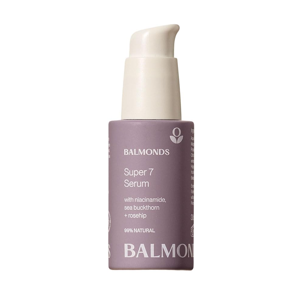 Balmonds Super 7 Serum - 99% Natural Facial Serum with Seven Hero Ingredients for Skin Health & Resilience, Ideal for Dry and Sensitive Skin, 30 ml