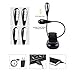 Book light， Clip On Book Reading Lamp - 4LED 4 Levels of Brightness-No Flicker，Rechargeable and，Flexible Dual Head，Daylight White，Travel Light，Clip，Light Reading at Night，Best Gift (black)
