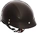 VCAN V531 Cruiser Half Helmet (Solid Gloss Black, Medium)