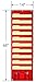 COMPONO Wall Storage Pocket Charts (10 Pocket - 2 Pack, Red) File Organizers with Free Bonus 6 Door Hangers. Best Pocket Chart for School, Classroom, Home or Office. Wall Pocket Chart Organizer