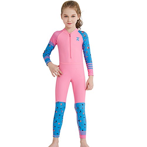 Fashionwu Children Unisex Colorful Jumpsuit Swimsuit Conjoint Quick Cute Dry Suit Set