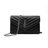 Simple Women Small Vegan Leather Crossbody Bag Quilted Shoulder Purse With