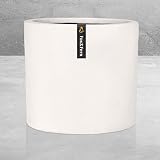 Fox & Fern 10" Plant Pot Fits Mid Century Plant Stand - Drainage Plug - Matte White