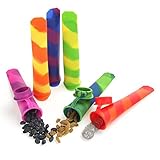 Multiuse 6 Pcs Silicone Ice Pop Molds Snack Frozen Jelly Ice Pop Tube Mold Container with Anti-lost Attached Lids Multi Color