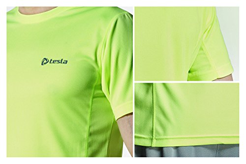 Tesla TM-MTS05-LY_3X-Large Men's Upgraded HyperDri 2.0 Short Sleeved Athletic Fit T-Shirt MTS05