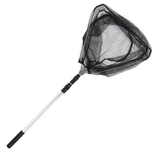 Luopei Fischernetz, 61 cm Aluminium-Teleskop-Angelkescher, zusammenklappbar, ausziehbar 180 cm, leicht, tragbar…