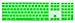 Kuzy - Full Size Green Keyboard Cover Skin Silicone for Apple Keyboard with Numeric Keypad Wired USB for iMac - Green