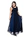 Esprlia Women's Plus Size Lace Sleeveless Evening Party Formal Maxi Dress - 2X Plus - Blue