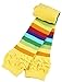 Baby Girls' Rainbow Ruffle Toddler Knit Leggings Yellow, 5-6 Years