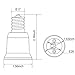 E17 to E26 E27 Socket Adapter 6-Pack JACKYLED Chandelier Socket E17 to Medium Socket Converter Set Max Wattage 150W 200 Degree Heat Resistant