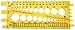 Nut and Bolt Gauge, Metric, UNC, UNF, with Thread Pitch on Back *(5 Colors to Choose from in Listing)* (Yellow)