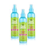 Just for Me Curl Peace 5-In-1 Wonder Spray (3 Pack) - Detangles, Nourishes, Heat-Protects, Reduces Frizz, Adds Shine, Contains Flaxseed, Avocado Oil, Castor Oil, No Animal Testing, 8 oz