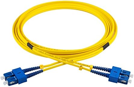 ForTronix LC to LC LC to SC SC to SC Single/Duplex Fiber Optic Patch Cable 2.0mm LSZH 9/125 Single Mode Yellow 2M/5M Length (SC to SC Duplex Fiber 2M)