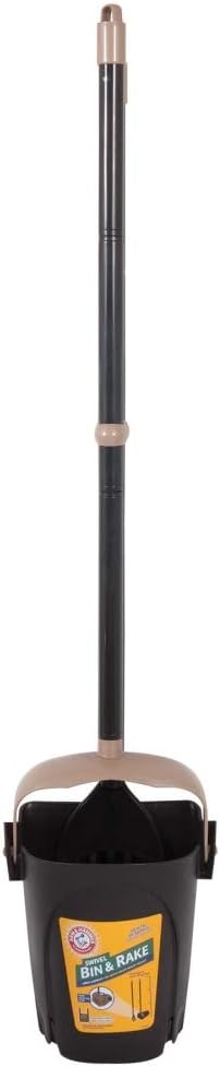 Petmate 70067 Arm & Hammer Swivel Bin & Rake Pooper Scooper, Scented Bags included, One Size, Black/Penny : Litter Scoops : Pet Supplies