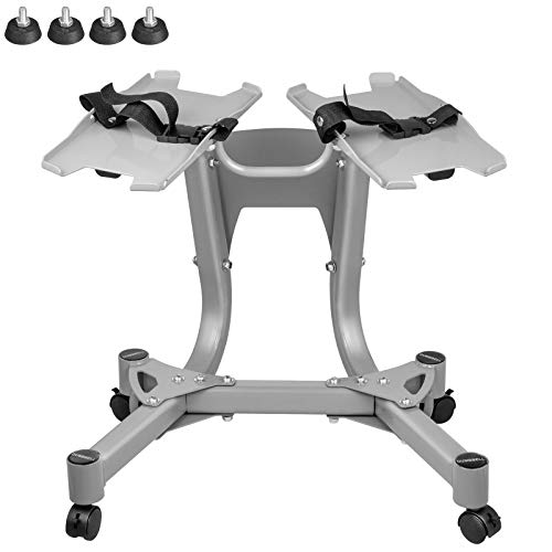 Popsport Metal Dumbbell Stand with Built-in Towel Rack Home Gym