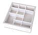 YBM HOME 3pcs Adjustable Drawer Organizer Grid Drawer Dividers for Socks, Underwear, Kitchen Utensils, Dresser Makeup, Separators Help with Clutter and Tidy Office Desk, Clinic, and Bedroom, White