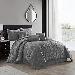 Stratford Park Grey Queen Comforter Sets, 7 Piece