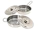 IQ Toys 11 Piece Stainless Steel Cookware Set - Pots, Pans, Lids, Strainer & Utensils