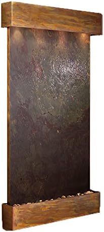 Summit Falls Water Feature with Rustic Copper Trim and Square Edges (Multi-Color Featherstone)