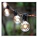 25Ft Outdoor Patio String Lights with 25 Clear Globe G40 Bulbs,UL Certified for Patio Porch Backyard Deck Bistro Gazebos Pergolas Balcony Wedding Gathering Parties Markets Decor, Black