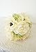 Sweet Home Deco 10’’ Blooming Peony and Anemone Silk Artificial Wedding Bridal Bouquet/Home Flower (No Pot Included) (Cream)