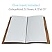 Refillable Leather Travelers Notebook - Standard Size Travel Journal with Lined Insert, 8.5 x 4.5 Inches, Brown