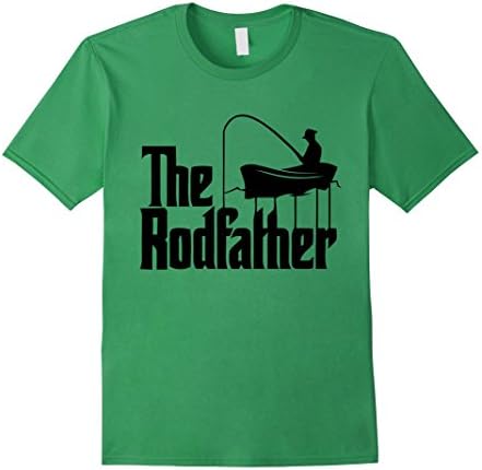 Men's The Rodfather Funny Fishing T-Shirt XL Grass