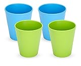 Green Eats Tumblers Drinking Cups, 4 Pack, Blue/Green