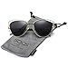 SojoS Women's Double Wire Double Rimmed UV400 Cat Eye Sunglasses SJ1047 With Gold Frame/Grey Lens