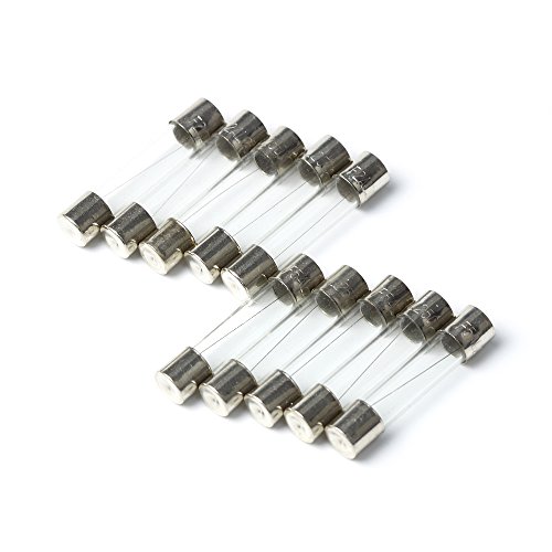 UCTRONICS 13 Values 130pcs Fast-blow Glass Fuses Assorted Kit 6x30mm 250V 0.5 1 2 3 4 5 6 7 8 10 15 20 30A Tube Fuses with Plastic Box and 10 fuses seat
