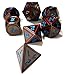 Darksilver Forge Dark Alpha Metal Polyhedral D&D Dice Set for Tabletop Roleplaying Games Like Dungeons & Dragons (DND), Pathfinder RPG, Starfinder