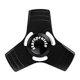 Starsprairie Fidget Hand Spinner EDC Toys Stress Relief, ADHD, Anxiety Autism for Kids Adults Fidgeters Triangle Stainless Metal Aluminum (black)