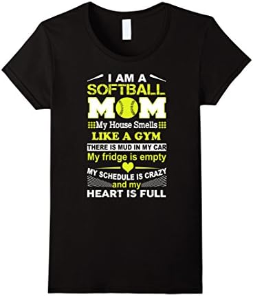 Women's Softball mom shirts Large Black