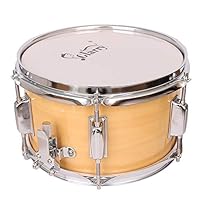 Ryokozashi Stage Custom 10 x 6" Snare Drum, Student Marching Snare Drum Kids Percussion Kit White with Drumsticks Strap