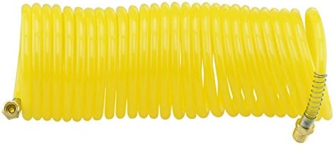 Air Compressor Parts Recoil Air Hose | 1/4" Pneumatic 25ft Spring Retractable Re Coil Compressor PSI