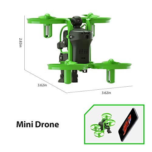 Mini Nano Drone for Kids Beginners Lefant Jetpack 2.4GHz Small RC Quadcopter Remote Control Kids Toy Drone with 6 Axis 3D Flips Altitude Hold Function One Key Take Off Landing-Green - Thumbnail 5