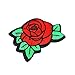 U-Sky Sew or Iron on Patches - Cute Red Flower Rose Patch for Clothing, Backpacks - Pack of 3pcs - Size:2.7x2.1inch