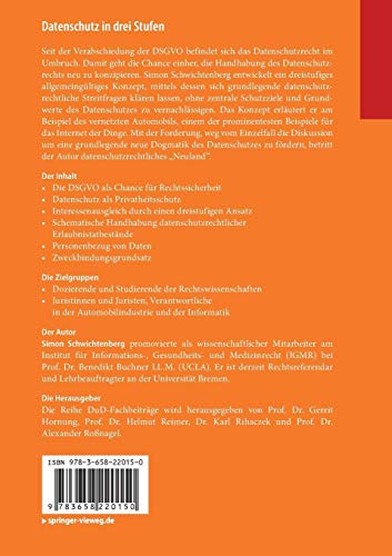 Datenschutz in drei Stufen: Ein Auslegungsmodell am Beispiel des vernetzten Automobils (DuD-Fachbeiträge) (German Edition)