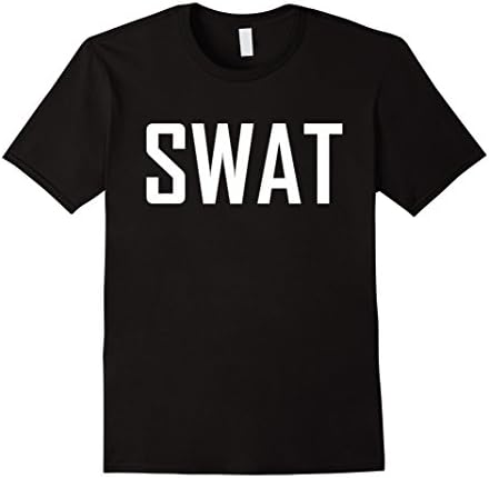 Mens SWAT T-Shirt For Birthday Gift, Halloween Costume XL Black