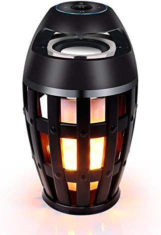 JOYCAM Wireless LED Bluetooth Speaker Portable Camping Flame Outdoor Table Lamps with Torch Atmosphere Night Light Decoration Gift
