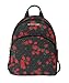 Michael Kors Abbey Medium Black Signature Leather Roses Backpack Bag