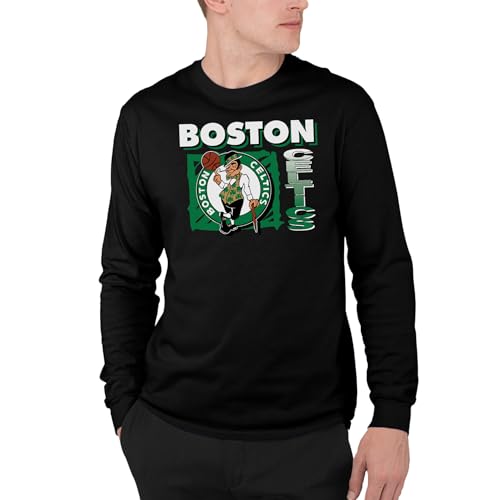 Junk Food Boston Celtics NBA Scribble Square - Officially Licensed Adult Long S…
